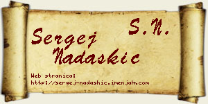 Sergej Nadaškić vizit kartica